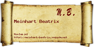 Meinhart Beatrix névjegykártya